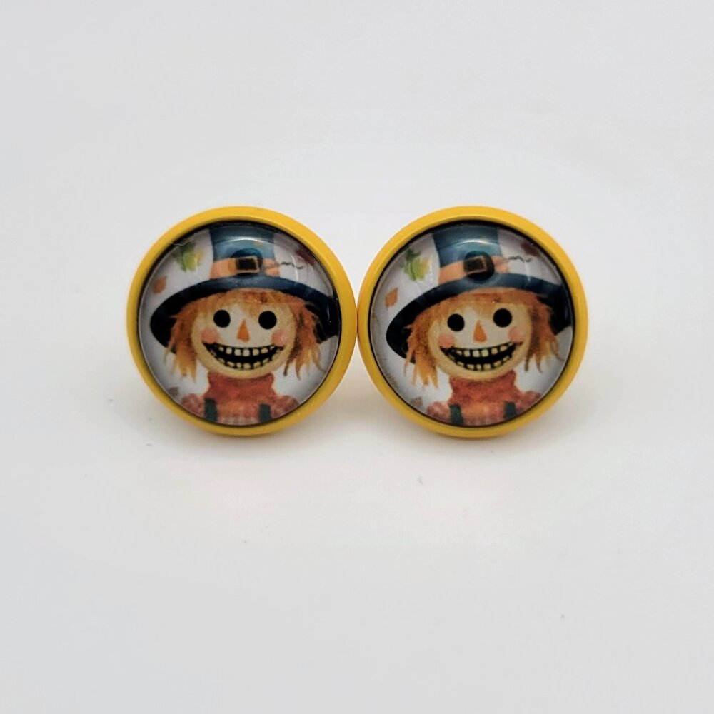 Thanksgiving Scarecrow Holiday Fashion Stud Earring